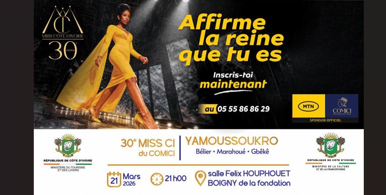 30è Miss Côte d’Ivoire du COMICI : Yamoussoukro en lice ce samedi